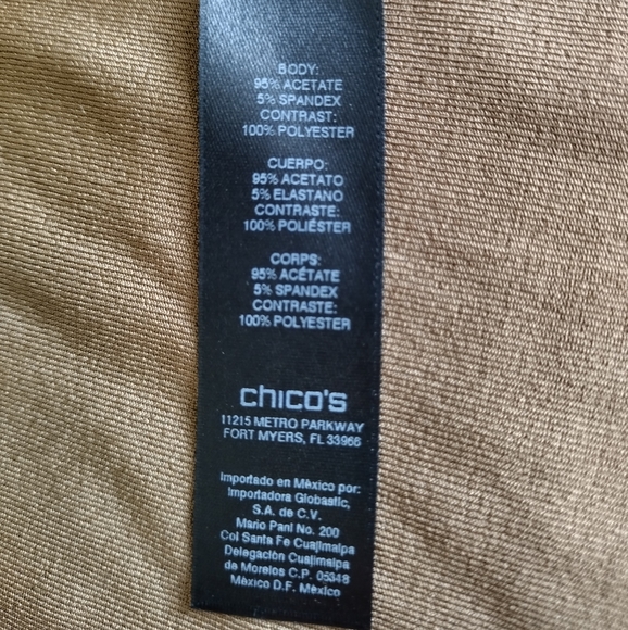 Travelers by Chico's TEXTURE LINES open front cardigan brown wavy lines size 1 - Picture 8 of 8